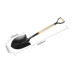 WOKIN 577001 Yuvarlak Uçlu Saplı Çelik Kürek