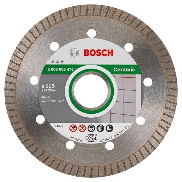 BOSCH Porselen-Seramik İçin Elmas Testere 115 mm (Temiz Kesim İçin)