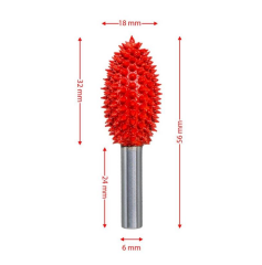 ROX WOOD Karbür Alev Tip Törpü 18mm