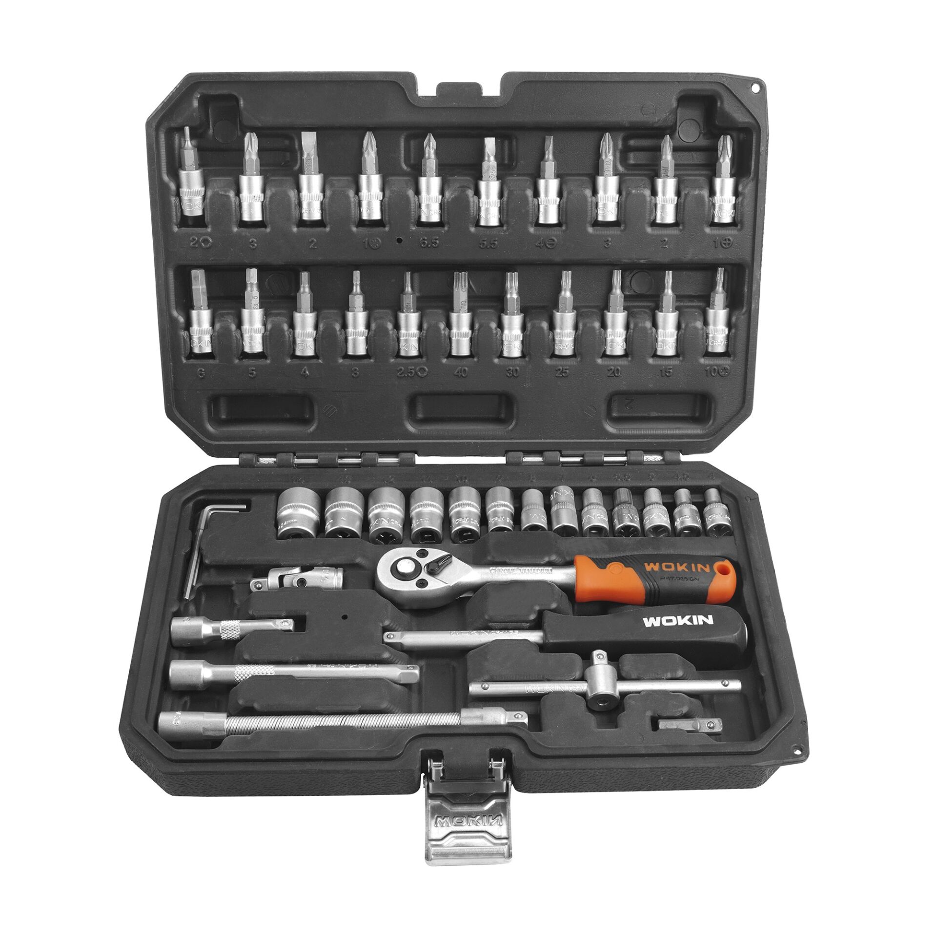 WOKIN 155146 46 Parça Prof. CR-V 1/4'' Lokma Takımı (Endüstriyel)