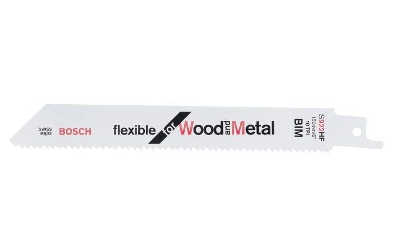 BOSCH S 922 HF Metal-Ahşap Kesimi İçin Tilki Kuyruğu Testere Ucu 150 mm