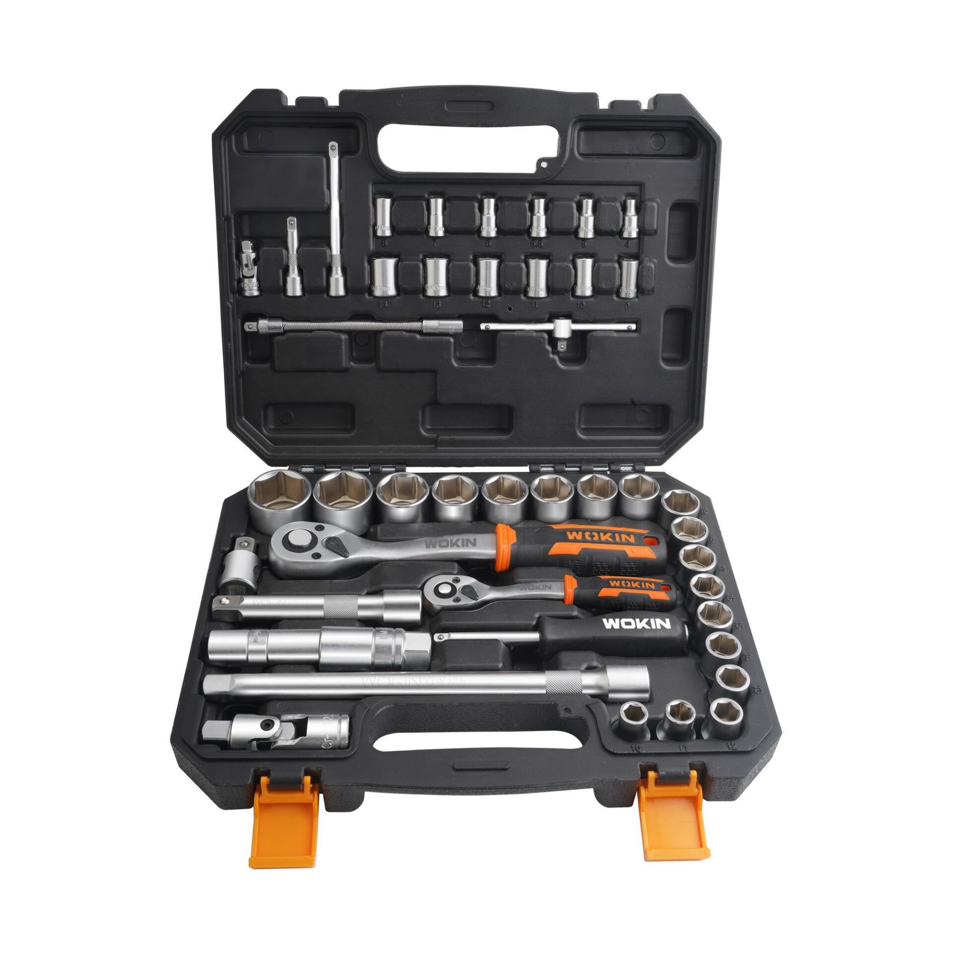 WOKIN 155545 45 Parça Prof. CR-V 1/4''-1/2'' Lokma Takımı (Endüstriyel)