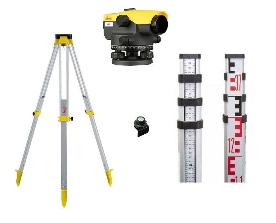 LEICA NA532 Optik Nivo Seti Tripod+5 m Mira (32x)