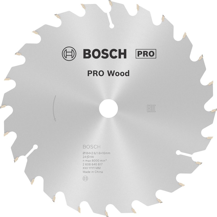 BOSCH Optiline Wood 184 mm 24 Diş Ahşap Daire Testere Bıçağı