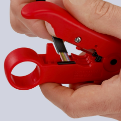 KNIPEX Koaksiyel - Cat -  Veri Kabloları Soyma Sıyırma Aleti (166006)