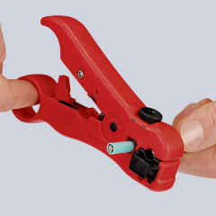 KNIPEX Koaksiyel - Cat -  Veri Kabloları Soyma Sıyırma Aleti (166006)