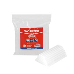WORKPRO WP432001 7x100mm Sıcak Silikon Tabancası İçin 100 Adet Şeffaf Yedek Silikon/Mum