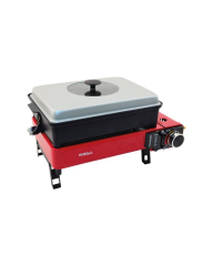 NURGAZ NG 500 Portatif Gazlı Barbekü Ve Pişirme Seti (Kırmızı)