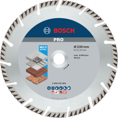 BOSCH 230 mm Universal Beton-Yapı Malzemeleri için Elmas Testere