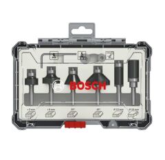 BOSCH 6 mm Saplı Profesyonel Ahşap Freze Bıçak Seti 6 Parça (2607017468)