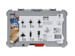 BOSCH 6 mm Saplı Profesyonel Ahşap Freze Bıçak Seti 6 Parça (2607017468)