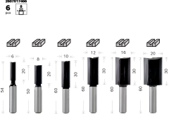 BOSCH 8 mm Saplı Profesyonel Ahşap Freze Bıçak Seti 6 Parça (2607017466)