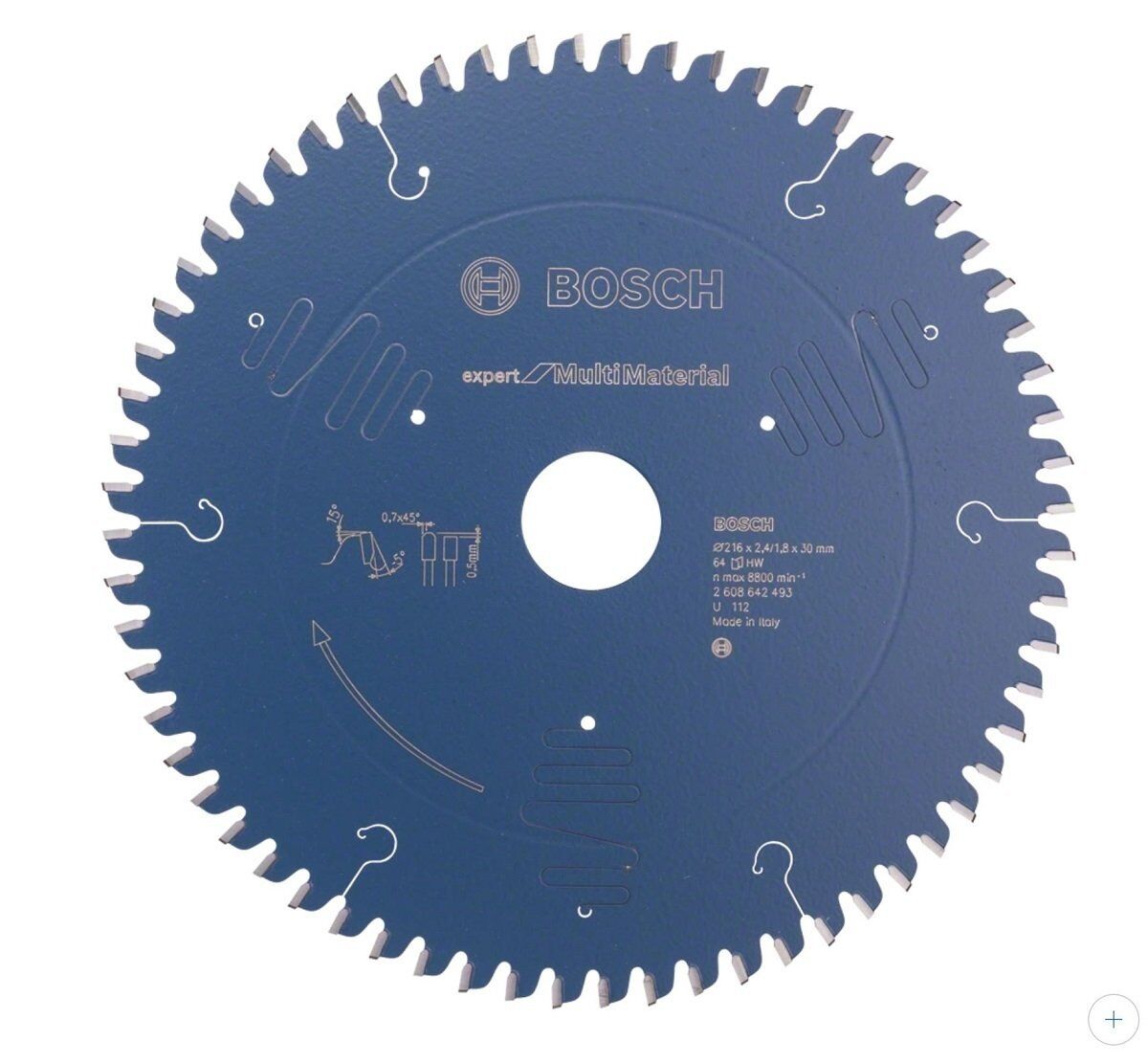 BOSCH Expert for Multimaterial 216x30x2.4 mm 64 Diş Aluminyum Elmas Daire Testere (2608642493)