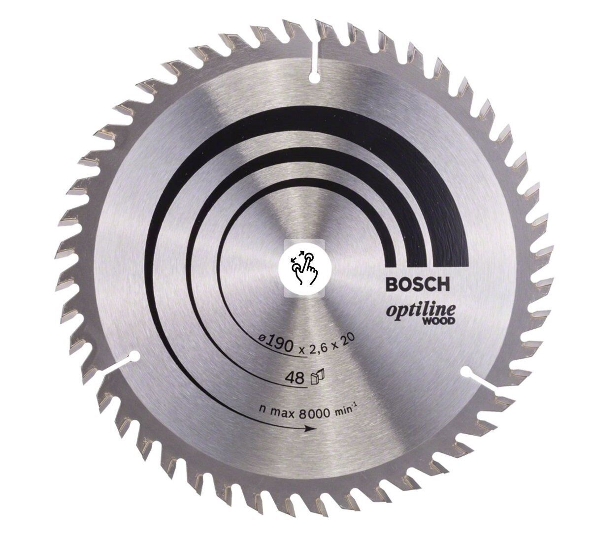 BOSCH Optiline Wood 190x20 mm 48 Diş Ahşap Daire Testere Bıçağı