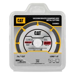 CAT DA09051 115mm Profesyonel Çelik, İnox, Demir Elmas Metal Kesme Diski (Soketli, Aralıklı Kenar)