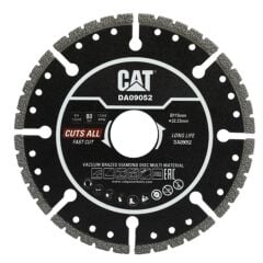 CAT DA09052 115mm Profesyonel Çelik, İnox, Alüminyum, PVC, Fayans, Çok Amaçlı Elmas Kesme Diski (Soketli, Aralıklı Kenar)