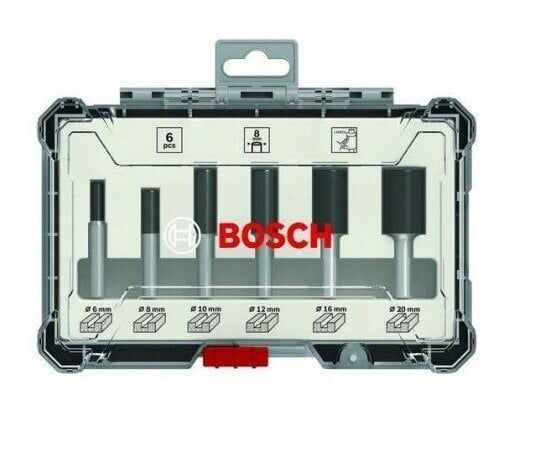 BOSCH 6 mm Saplı Profesyonel Ahşap Freze Bıçak Seti 6 Parça (2607017465)