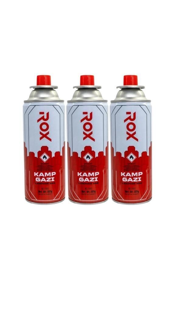 ROX Kamp Ocak Gazı Valfli Kartuş 227gr - 3 Adet