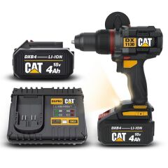 CAT DX1130.1 18Volt/4.0Ah Li-ion 80Nm Çift Akülü Kömürsüz Profesyonel Şarjlı Darbeli Matkap