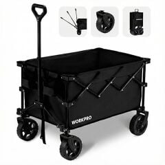 WORKPRO WP285015 80Kg 4 Tekerli Katlanabilir Ağır Hizmet Taşıma Arabası