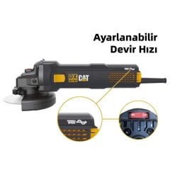 CAT DX3065 1400Watt 125mm Devir Ayarlı Profesyonel Avuç Taşlama