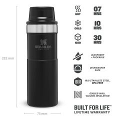 STANLEY Trigger-Action Travel Mug Seyahat Bardağı 0.47 ml (Siyah)