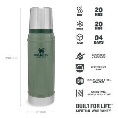 STANLEY Classic Vacuum Bottle Termos 0.75lt Yeşil