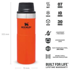 STANLEY Trigger-Action Travel Mug Seyahat Bardağı 0.47 ml (Turuncu)