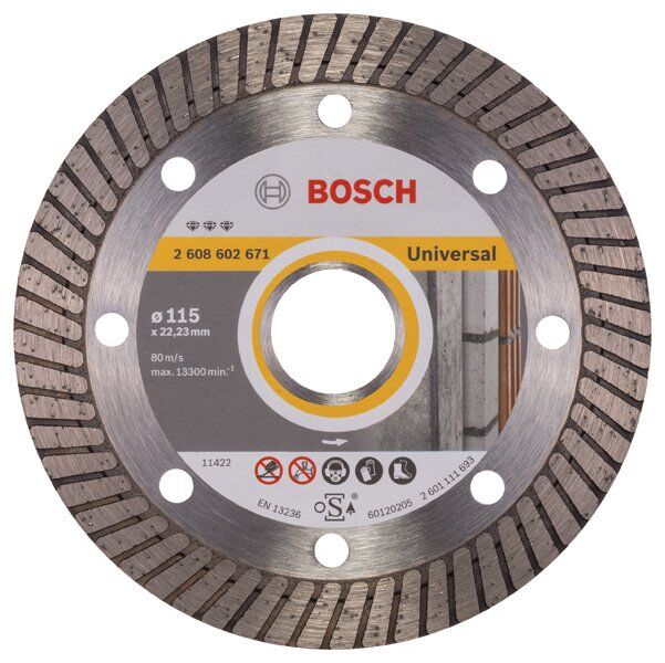 BOSCH Yapı Malzemelerinde Hızlı ve Temiz Kesim İçin Elmas Testere 115 mm