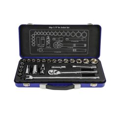 WORKPRO WP202564 1/2'’ Cr-V 24 Parça Metrik Ağır Hizmet Lokma Takımı