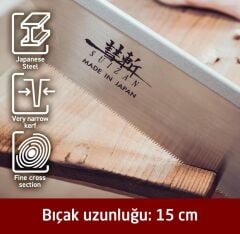 Suizan 2600 Dozuki Dovetail Çokyönlü Japon Ahşap Kesim Testeresi 15 cm