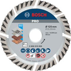 BOSCH 125 mm Universal Beton-Yapı Malzemeleri için Elmas Testere