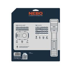 NEBO Tacslyde 300 Lümen Fener + 150 Lümen Kafa Feneri Seti (NE 6746CP3)