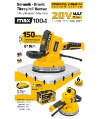 SGS 5415 AKÜLÜ SERAMİK-GRANİT TİTREŞİMLİ VANTUZ 20V 1*2.0 Ah