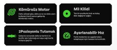 VOLTZ VZAG-20 Akülü Avuç Taşlama 20 Volt 5 Amper Çift Akülü