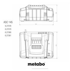 METABO ASC 145 Şarj Cihazı 12-36 Volt