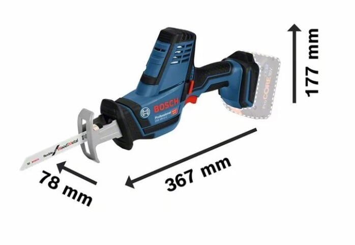 BOSCH GSA 18 V-LI C Akülü Tilki Kuyruğu Testere 18 Volt (Tek Akülü)