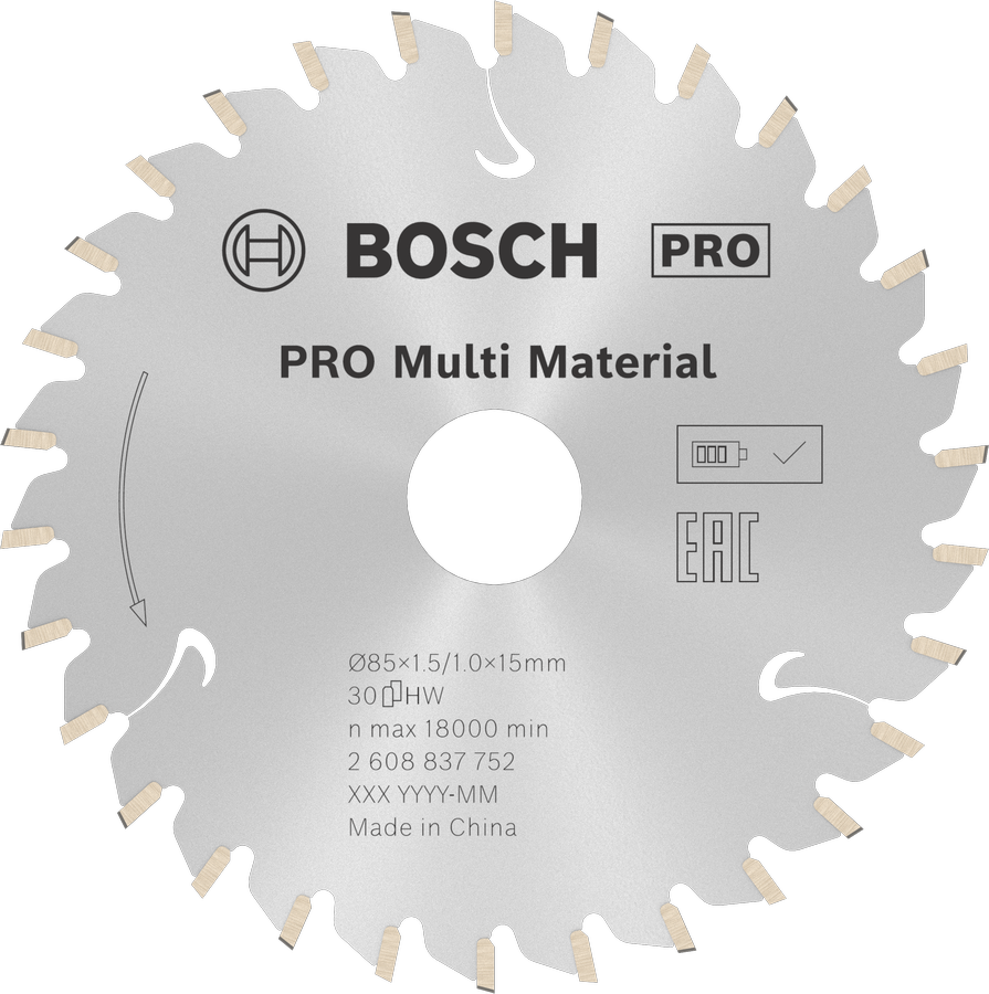 BOSCH Pro Multi Material 85 mm 30 Diş Elmas Daire Testere (Ahşap - Aluminyum için)
