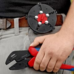 KNIPEX MultiCrimp® Değiştirilebilir Magazinli Pabuç Sıkma Pensesi (973302)