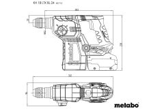 METABO KH 18 LTX BL 24 Akülü Kırıcı Delici 18 Volt 5.5 Ah