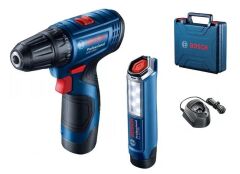 BOSCH GSR 120 Şarjlı Matkap + GLI 120 Fener Hediyeli 12 Volt Çift Akü