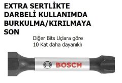 BOSCH Impact Control Pz2x150 Çift Taraflı Yıldız Bits Uç (Torklu Vidalamalar için)