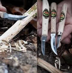 KIRSCHEN Two Cherries Deri Çantalı Ahşap Oyma Seti 3 Parça (3307000)