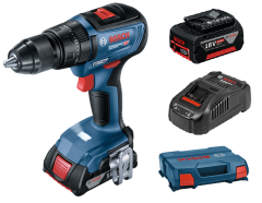 BOSCH GSB 18V-50 Kömürsüz Şarjlı Darbeli Matkap 18V 2+5 Ah Çift Akü