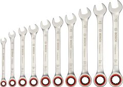 BOSCH Profesyonel 10 Parça Cırcır Kombine Anahtar Takımı (1600A02AU0)