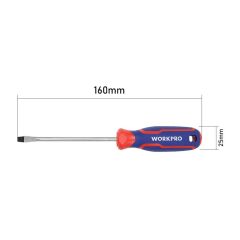 WORKPRO WP221013 3x75mm CR-V Profesyonel Düz Tornavida