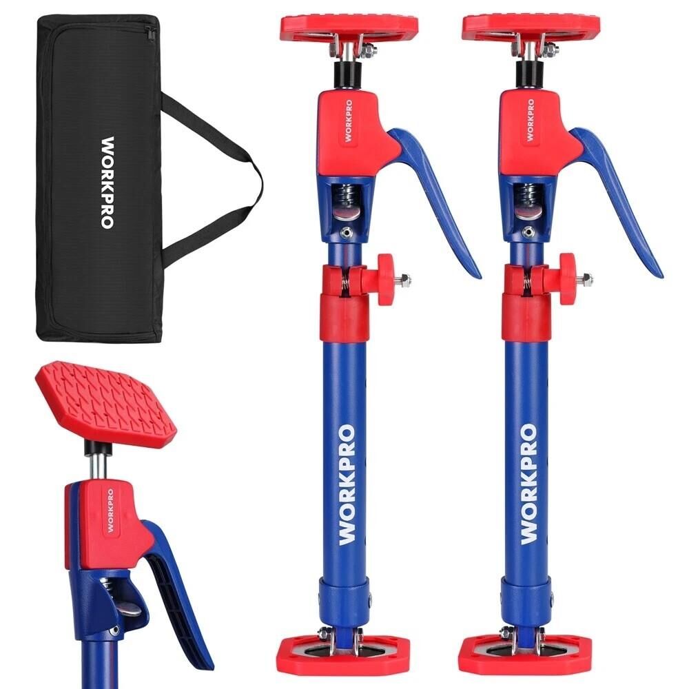 WORKPRO WP289036 47-75cm 70Kg Teleskobik Mandallı Ayarlanabilir 2’Li Çelik Destek Direği + Taşıma Çantası