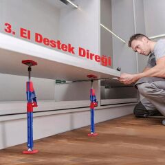 WORKPRO WP289036 47-75cm 70Kg Teleskobik Mandallı Ayarlanabilir 2’Li Çelik Destek Direği + Taşıma Çantası