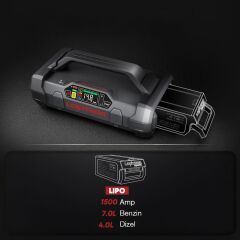 Lokithor APARTX1500 12V 1500Amp Li-Polimer Akıllı Akü Takviye + Pompa + Powerbank + Led Lamba