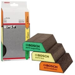 BOSCH S470 Çok Amaçlı Kombi Sünger Zımpara Seti 3 Parça